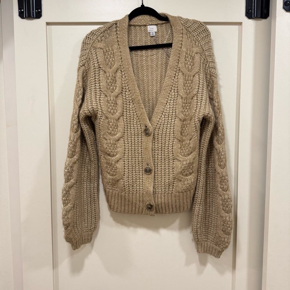 a new day Cable Knit Cardigan - Brown